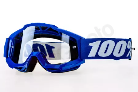 Gafas de moto 100% Porcentaje modelo Accuri OTG Reflex color Azul lente transparente-1
