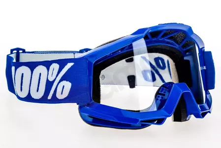 Gafas de moto 100% Porcentaje modelo Accuri OTG Reflex color Azul lente transparente-3