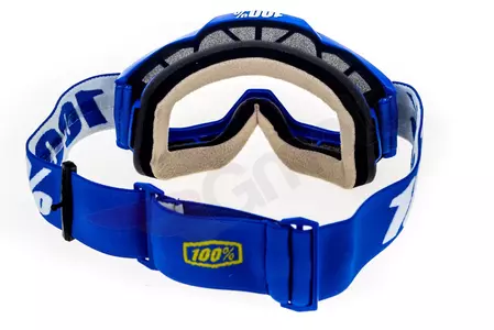 Gafas de moto 100% Porcentaje modelo Accuri OTG Reflex color Azul lente transparente-6