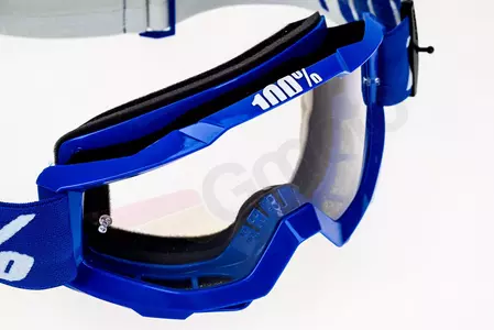 Gafas de moto 100% Porcentaje modelo Accuri OTG Reflex color Azul lente transparente-9