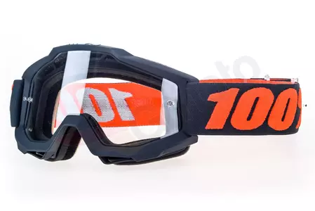 Gafas de moto 100% Percent modelo Accuri color gris Gunmetal lente transparente-1