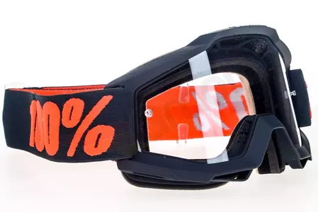 Gafas de moto 100% Percent modelo Accuri color gris Gunmetal lente transparente-3
