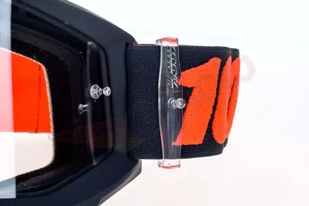 Gafas de moto 100% Percent modelo Accuri color gris Gunmetal lente transparente-8