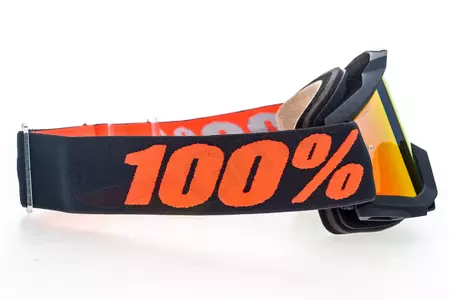 Gafas de moto 100% Percent modelo Accuri Gunmetal color negro/rojo espejo cristal rojo-4