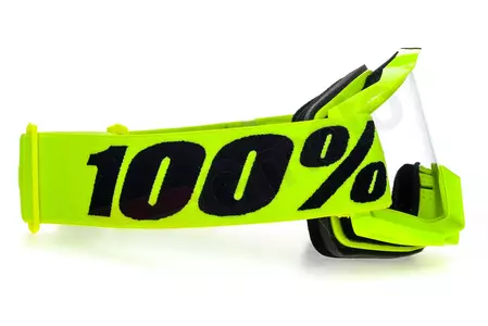 Gafas de moto 100% Percent modelo Accuri Fluo color Amarillo lente transparente-4