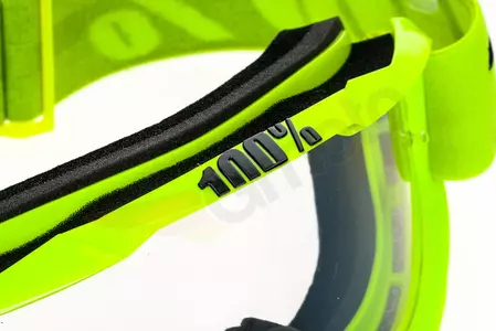 Gafas de moto 100% Percent modelo Accuri Fluo color Amarillo lente transparente-9