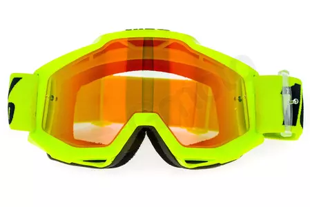 Gafas de moto 100% Porcentaje modelo Accuri Fluo Amarillo color fluo cristal rojo espejo-2