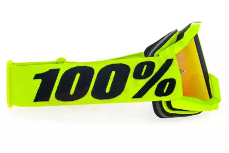 Gogle motocyklowe 100% Procent model Accuri Fluo Yellow kolor żółty fluo szybka czerwone lustro-4