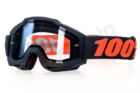 Gafas de moto 100% Percent modelo Accuri Enduro Gunmetal color gris cristal transparente-1
