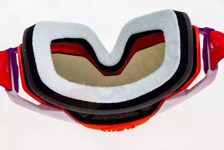 Gafas de moto 100% Porcentaje Racecraft Color sandía rojo/granate cristal plata espejo-10