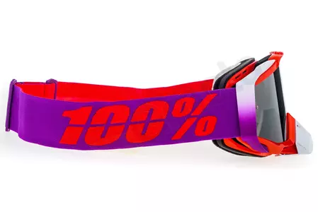 Gafas de moto 100% Porcentaje Racecraft Color sandía rojo/granate cristal plata espejo-4