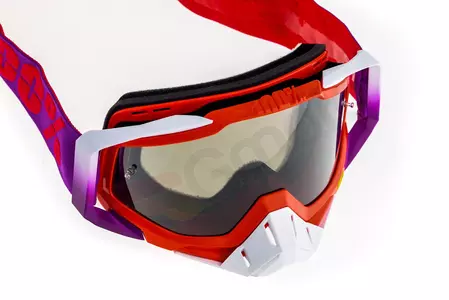 Gafas de moto 100% Porcentaje Racecraft Color sandía rojo/granate cristal plata espejo-7