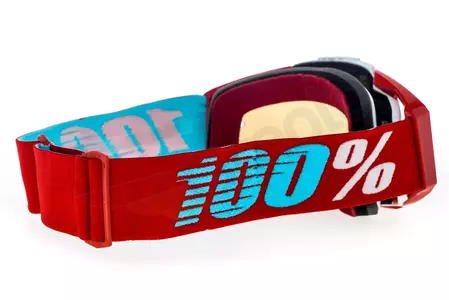 Gafas de moto 100% Porcentaje Racecraft Kepler color rojo/blanco cristal azul espejo-5