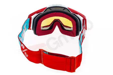 Gafas de moto 100% Porcentaje Racecraft Kepler color rojo/blanco cristal azul espejo-6