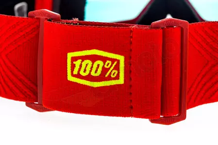 Gafas de moto 100% Porcentaje modelo Accuri Saarinen color rojo cristal plata espejo-8