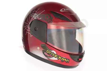 Awina Junior 47-48 cm červená dětská helma na motorku Spiderman