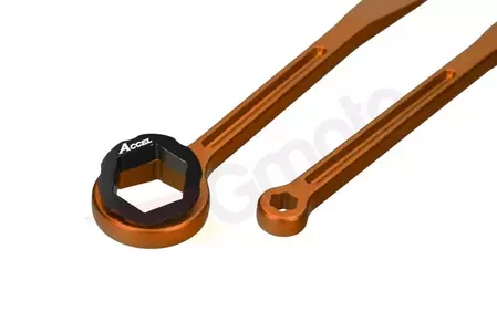 Komplet kovanih žlic za pnevmatike Accel s ključi oranžne barve-5