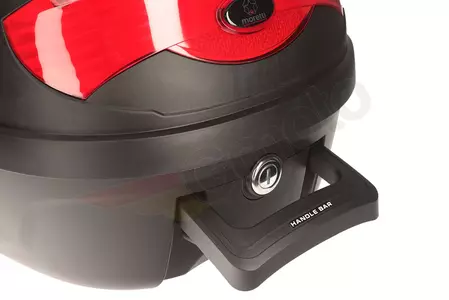 Moretti központi csomagtartó 30L fekete, piros fényvisszaverővel-7