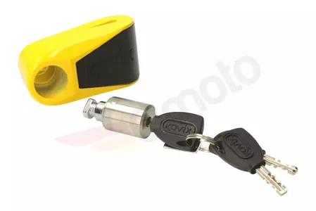 Bremsscheibenschloss mit Alarm KOVIX KNL15 gelb/schwarz-4