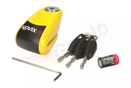 Ključavnica kolutne zavore z alarmom KOVIX KAL6 rumena