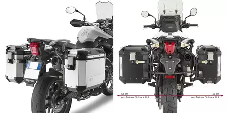Givi PL6401CAM Outback Triumph Tiger 800 XR XC 11-15 porta-bagagens lateral - GIPL6401CAM