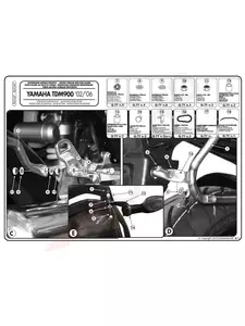 Givi V35 K33 PLX347 Yamaha TDM 900 sidoställ för bagageutrymme 02-14-3