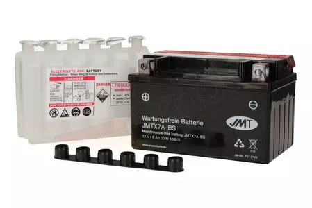 Batteria JMT YTX7A-BS (WP7A-B) da 12 V 6 Ah senza manutenzione