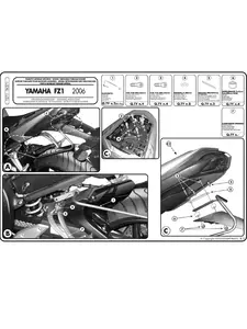 Givi T271 Yamaha FZ1 1000 sivupakkausteline 06-15-2