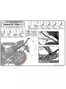 Givi 3D600 TE366 Yamaha FZ8 Fazer 800 pakethållare på sidan 10-15-2