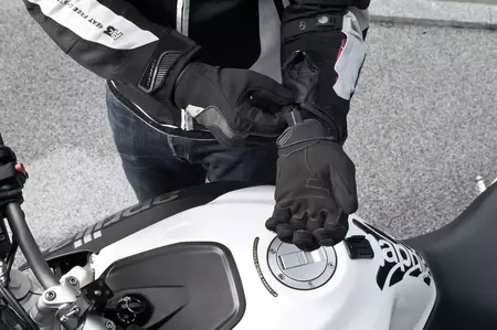 Shima One moottoripyörähanskat musta fluo M-7