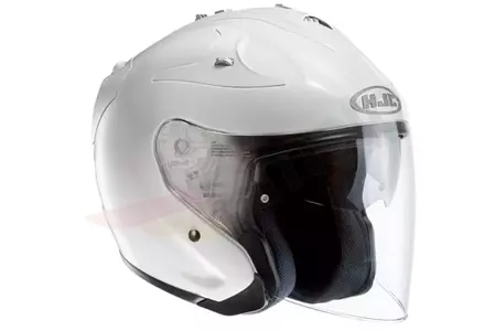HJC FG-JET Pearl White Ryan XL motorcykelhjelm med åbent ansigt - FG-JET-WHT-XL