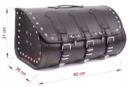 Kožna rol torbica s nitnama i patentnim zatvaračem 60L Big Daddy-2