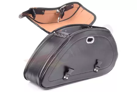 Satteltaschen Motorrad Seitentaschen Ledertaschen mit Schloss 25L X2 Ranger-8