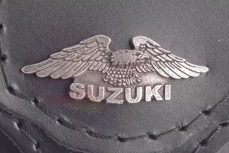 Kabelka - kožená kapsa na opasek s kravatou Suzuki-2