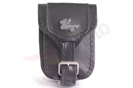 Bolso - bolsillo de cuero para cinturón de corbata Yamaha Virago-2