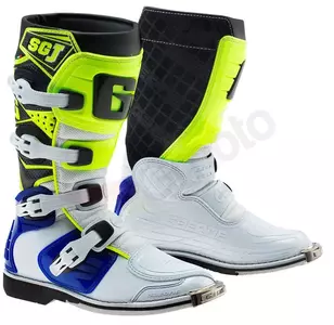 Gaerne SG-J botas de moto blanco-azul-amarillo fluo 33-1