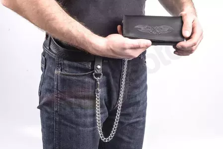 XL plånbok i läder med kedja-4