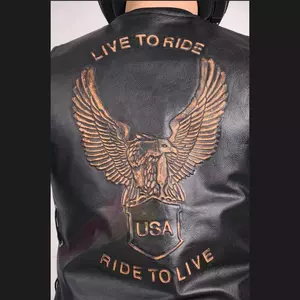 L&J Rypard Ride to Live eagle motorcykelvest 2XL-4