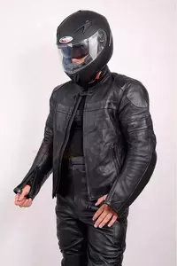 L&J Rypard Casaco de motociclista em pele para desportistas preto 4XL-5