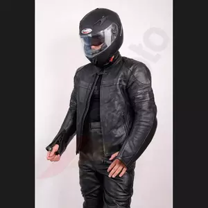 L&J Rypard Sportsman chaqueta de moto de cuero negro 5XL-7