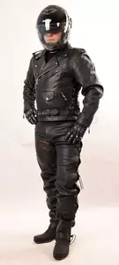 L&J Rypard Correas de cuero chaqueta de moto negro XL-2