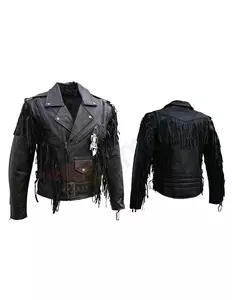 L&J Rypard Indická kožená bunda na motorku čierna M