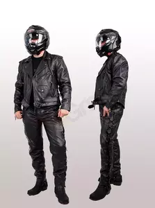 L&J Rypard Eagle casaco de couro para motas preto L-9