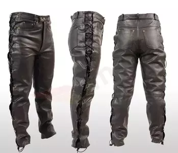 L&J Rypard Toretto kožené kalhoty na motorku černé 28-2