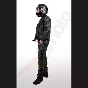 L&J Rypard Toretto pantalones de moto de cuero negro 28-4