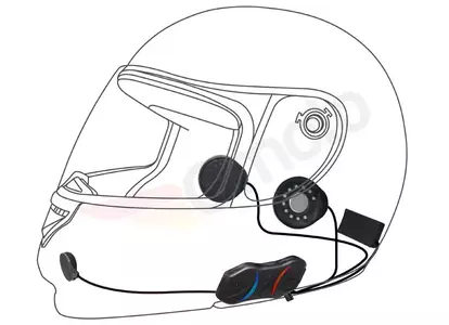 Sena SMH10R Racing Bluetooth 3.0 Intercom 900 m rækkevidde Mikrofonsæt (1 sæt)-2