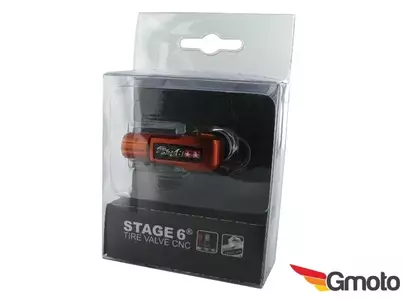 Отдушник за колело Stage6 CNC, огънат, оранжев цвят-2
