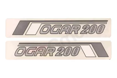 Set de autocolante pentru rezervor Ogar 200 gri și alb - 118023