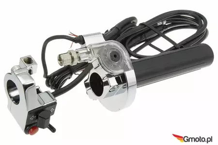 Rollgas SSP tip CNC, cu cursă scurtă, negru (cu cablu de accelerație și întrerupătoare)-2