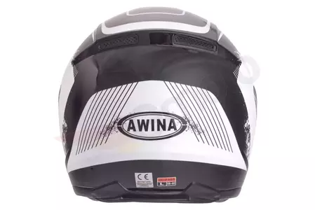 Kask motocyklowy integralny Awina TN-0700B-A3 biało czarny L-4